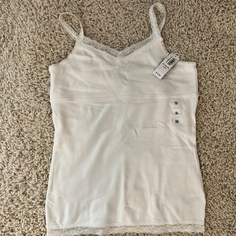 Old navy girls white tank top size XL
